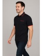 Thomas Jeans fekete elegáns galléros póló