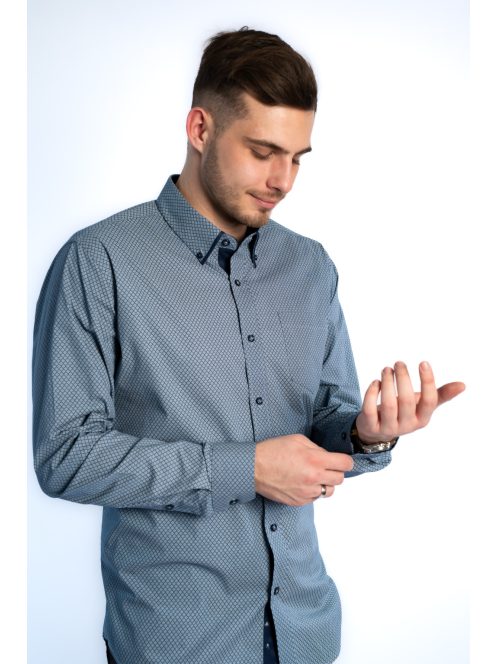 Thomas Jeans férfi ing kékesszürke, regular fit