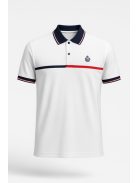 Thomas Jeans fehér elegáns galléros póló egy csíkkal