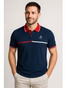 Thomas Jeans sötétkék galléros póló, vékony csíkkal