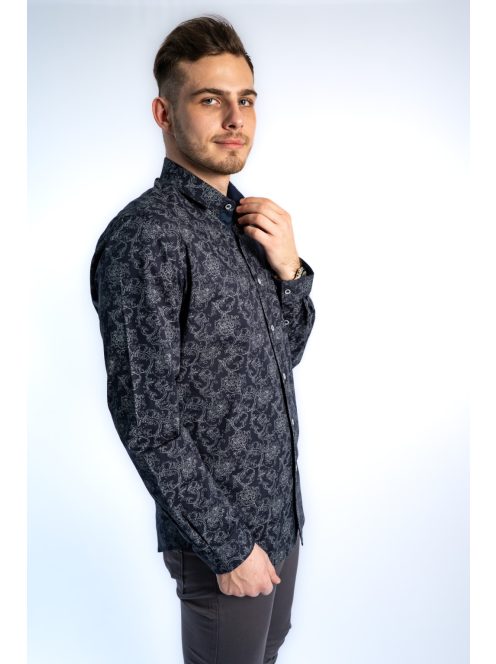 Thomas Jeans férfi ing éjkék nagymintás