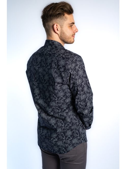 Thomas Jeans férfi ing éjkék nagymintás