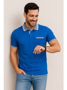 Thomas Jeans sportos galléros póló élénk kék