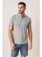 Thomas Jeans férfi galléros póló ringlis szürke