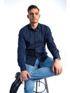 Thomas Jeans férfi ing sötétkék aprómintás