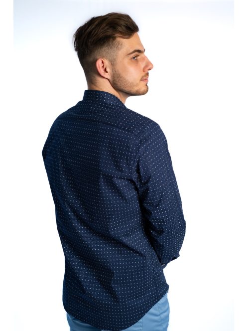 Thomas Jeans férfi ing sötétkék aprómintás