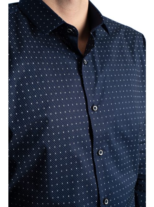 Thomas Jeans férfi ing sötétkék aprómintás