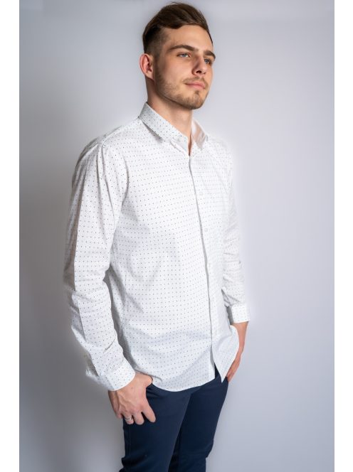 Thomas Jeans férfi ing fehér aprómintás