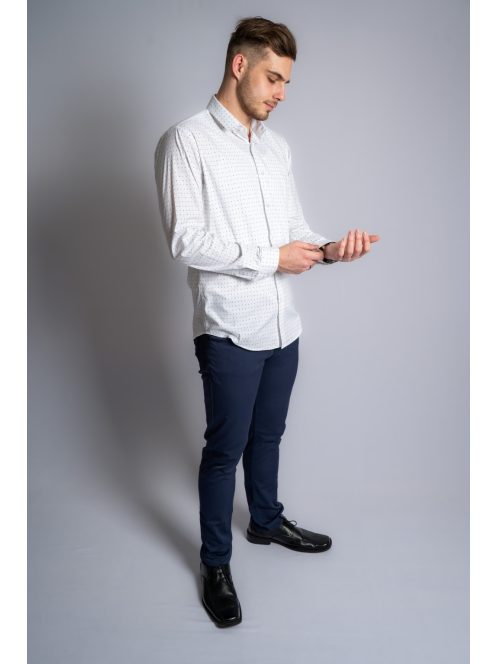 Thomas Jeans férfi ing fehér aprómintás