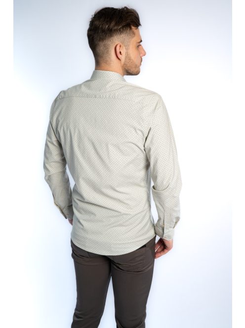 Thomas Jeans férfi ing bézs aprómintás