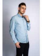 Thomas Jeans férfi ing világoskék aprómintás