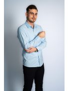 Thomas Jeans férfi ing világoskék aprómintás