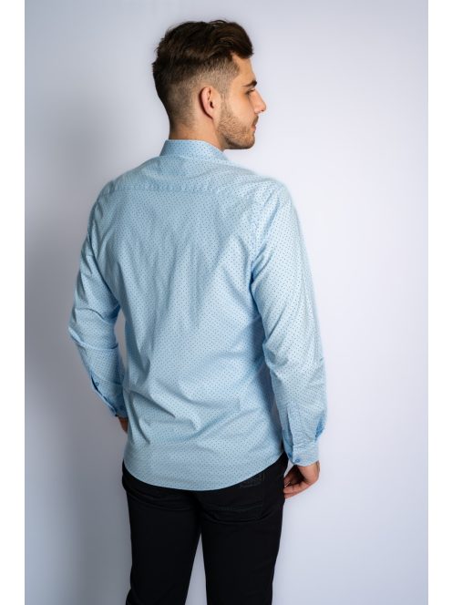 Thomas Jeans férfi ing világoskék aprómintás