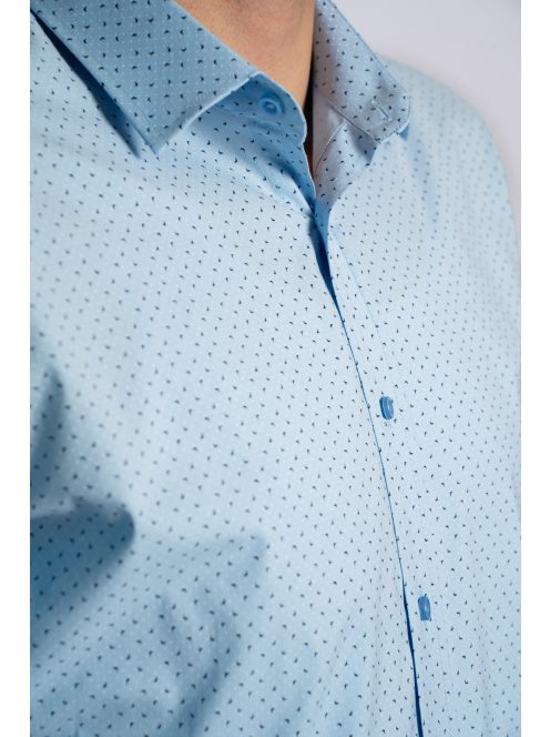 Thomas Jeans férfi ing világoskék aprómintás