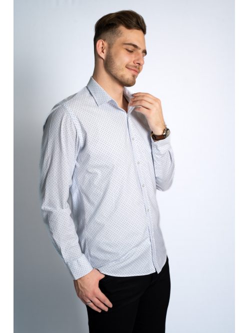 Thomas Jeans férfi ing fehér elegáns aprómintás