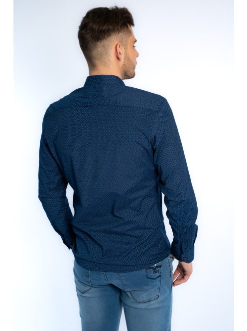 Thomas Jeans férfi ing kék aprómintás