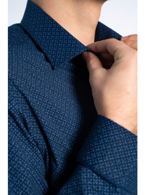 Thomas Jeans férfi ing kék aprómintás