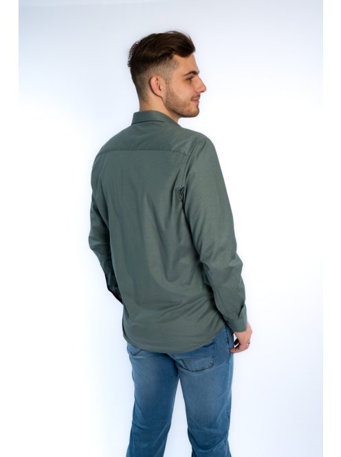 Thomas Jeans férfi ing zöld aprómintás