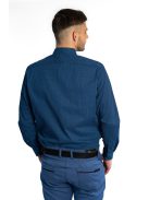 Modrá vzorovaná pánska košeľa Thomas Jeans s rovným strihom