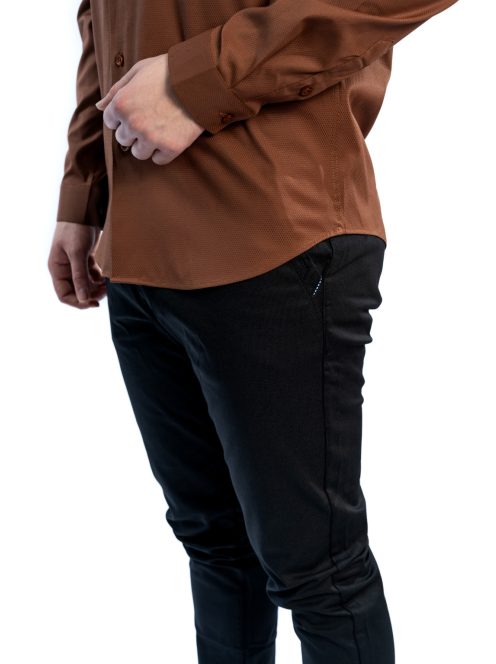 Pánska slim fit košeľa Thomas Jeans v hnedej farbe