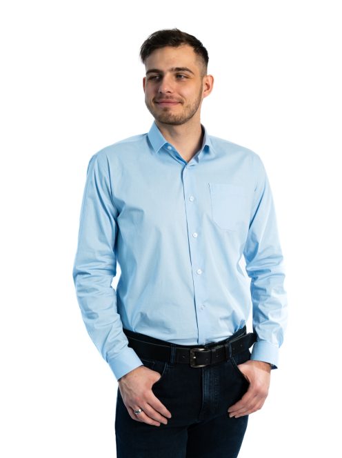 Thomas Jeans svetlomodrá pánska košeľa s rovným strihom
