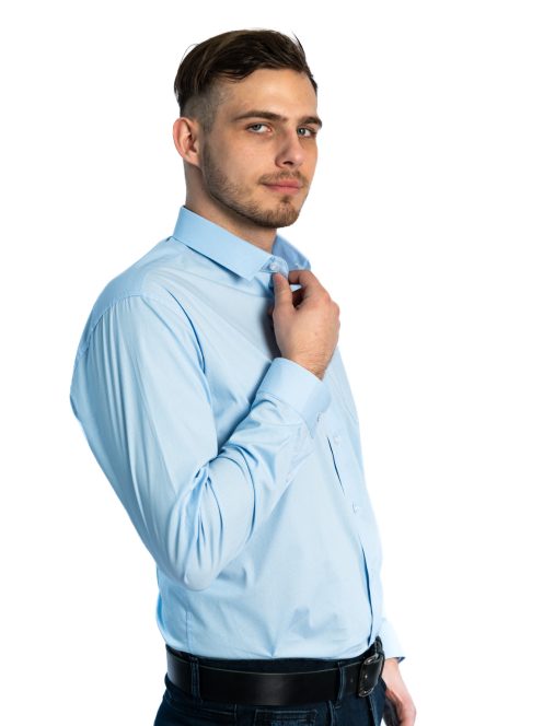 Thomas Jeans svetlomodrá pánska košeľa s rovným strihom