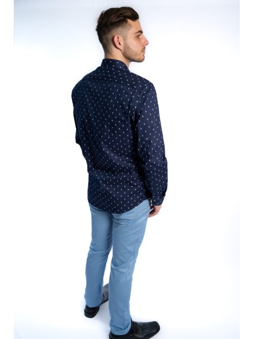 Thomas Jeans férfi ing sötétkék horgonymintás