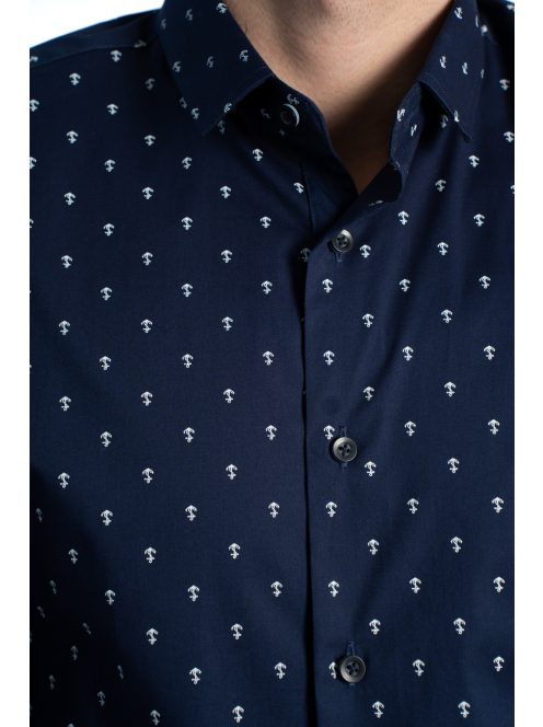 Thomas Jeans férfi ing sötétkék horgonymintás