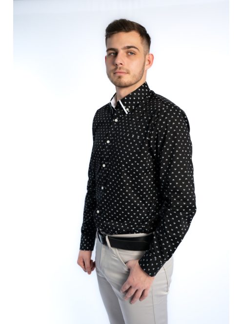 Thomas Jeans férfi ing levél mintával