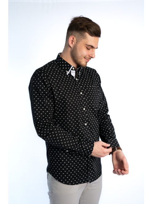 Thomas Jeans férfi ing levél mintával