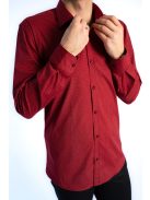 Thomas Jeans férfi ing bordó aprómintás