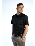 Čierna košeľa s krátkymi rukávmi a úzkym strihom od Thomas Jeans