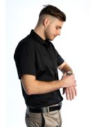 Thomas Jeans fekete slim fit rövid ujjú ing