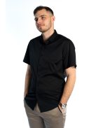 Čierna košeľa s krátkymi rukávmi a úzkym strihom od Thomas Jeans