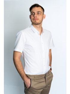 Thomas Jeans fehér slim fit rövid ujjú ing