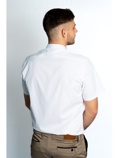 Thomas Jeans fehér slim fit rövid ujjú ing