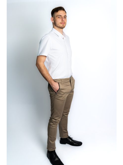 Biela košeľa s krátkymi rukávmi a úzkym strihom od Thomas Jeans