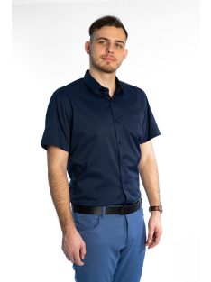   Thomas Jeans tmavomodrá slim fit košeľa s krátkymi rukávmi