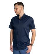 Thomas Jeans tmavomodrá slim fit košeľa s krátkymi rukávmi
