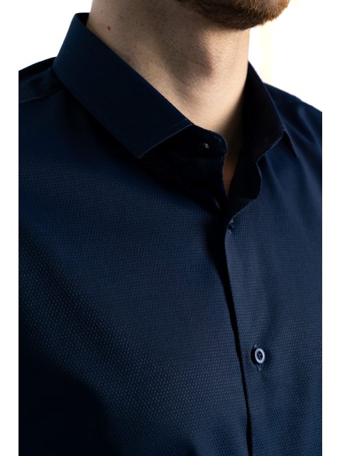 Thomas Jeans sötétkék slim fit rövid ujjú ing