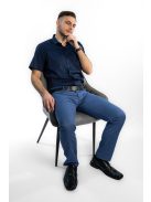 Thomas Jeans tmavomodrá slim fit košeľa s krátkymi rukávmi