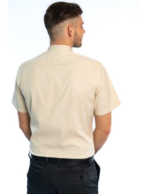 Thomas Jeans bézs slim fit rövid ujjú ing