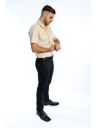 Thomas Jeans béžová slim fit košeľa s krátkymi rukávmi