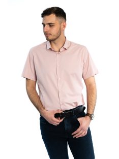 Thomas Jeans púderrózsaszín slim fit rövid ujjú ing