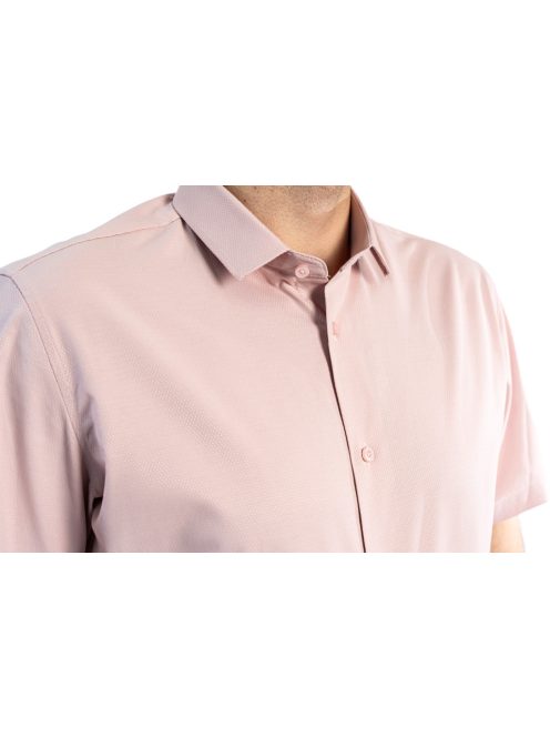 Thomas Jeans púderrózsaszín slim fit rövid ujjú ing