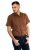 Hnedá slim fit košeľa s krátkymi rukávmi od Thomas Jeans