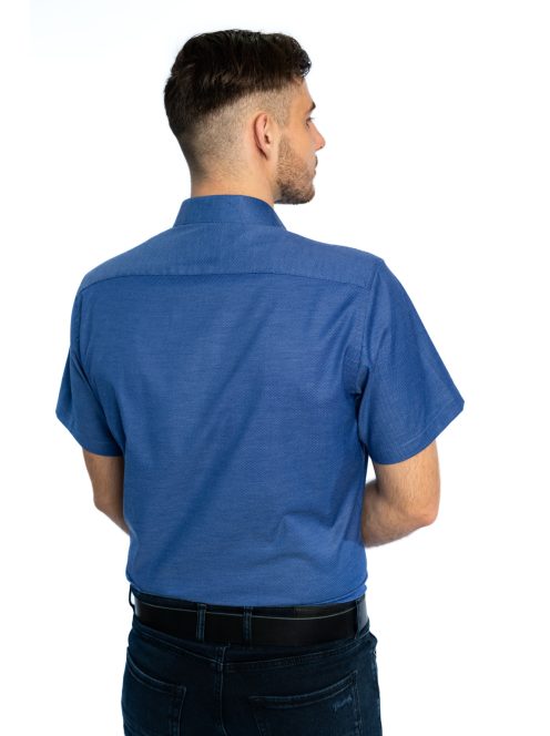 Thomas Jeans orgonakék slim fit rövid ujjú ing