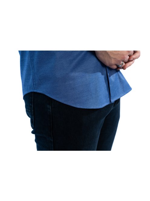 Thomas Jeans orgovánovo modrá slim fit košeľa s krátkymi rukávmi