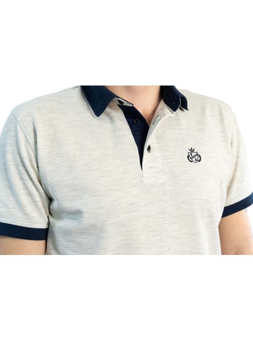 Thomas Jeans férfi galléros póló halványszürke