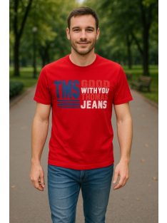 Tričko s nápisom Thomas Jeans, červené